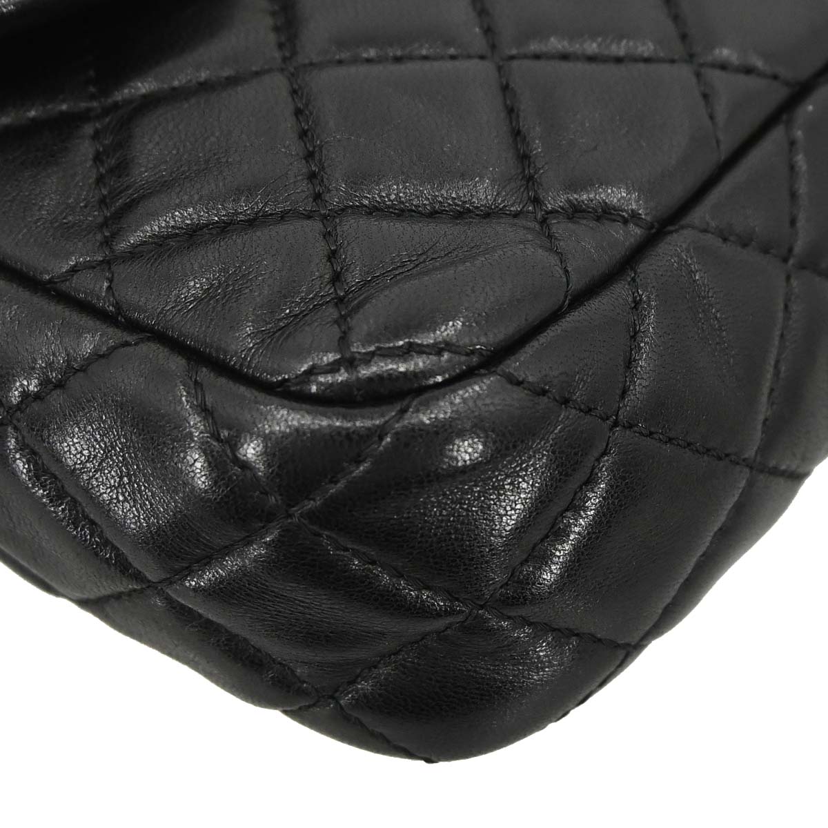 Chanel Black Lambskin Valentine East West Shoulder Bag