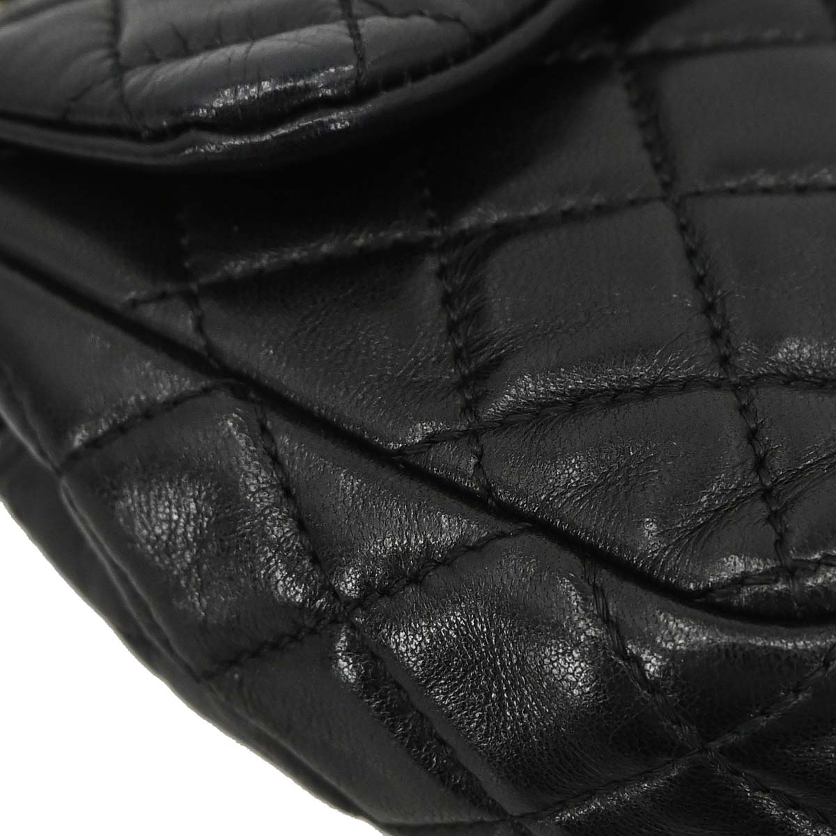 Chanel Black Lambskin Valentine East West Shoulder Bag