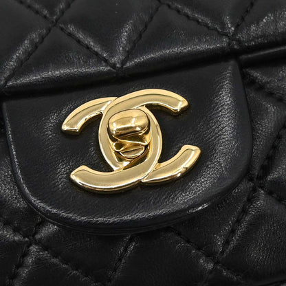 Chanel Black Lambskin Valentine East West Shoulder Bag