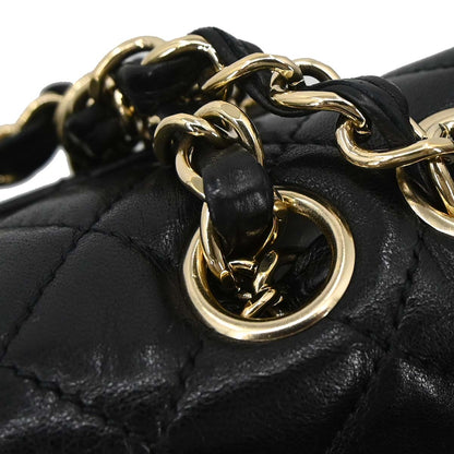 Chanel Black Lambskin Valentine East West Shoulder Bag