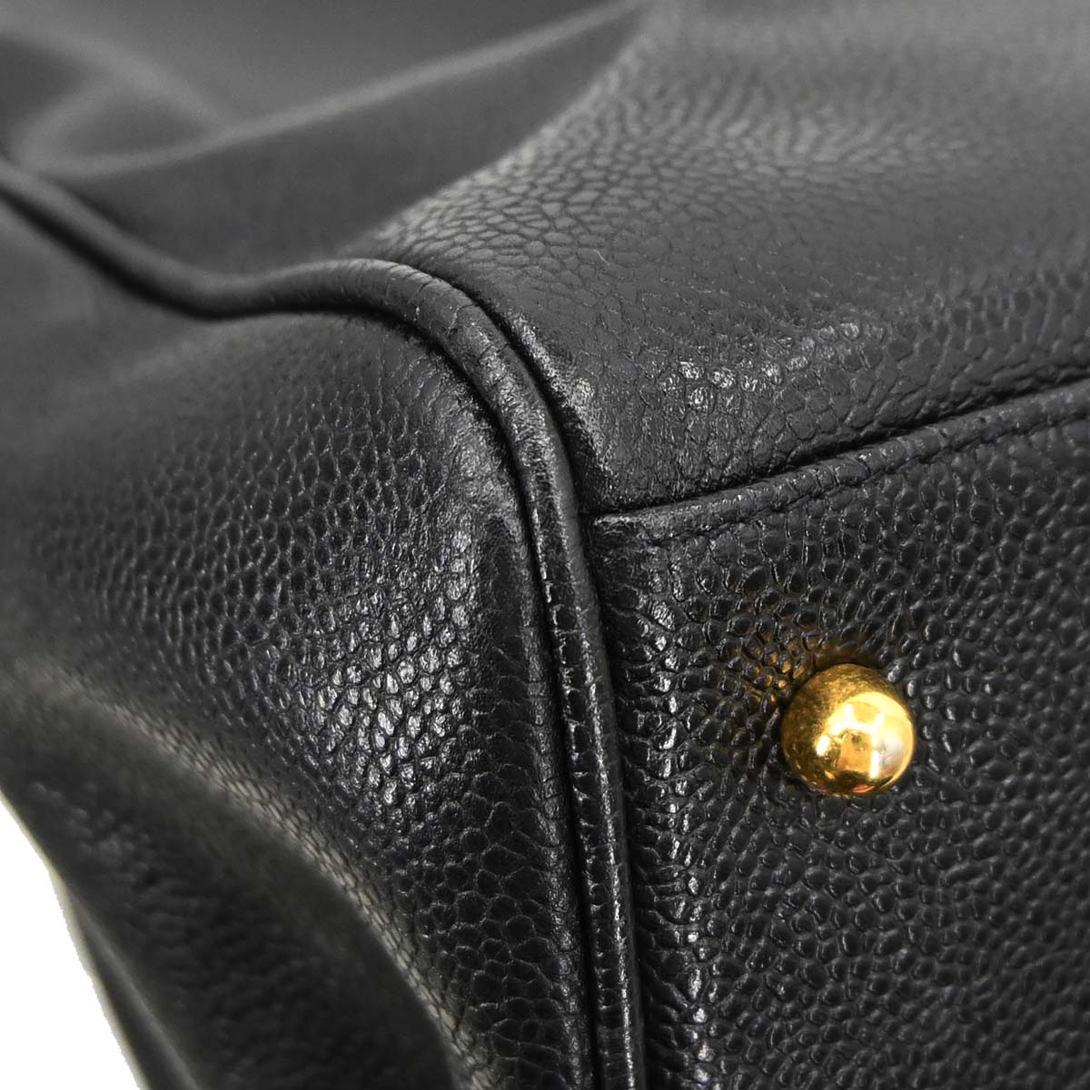 Chanel Black Caviar Skin Supermodel Tote Shoulder Bag