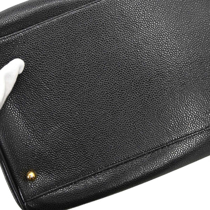 Chanel Black Caviar Skin Supermodel Tote Shoulder Bag