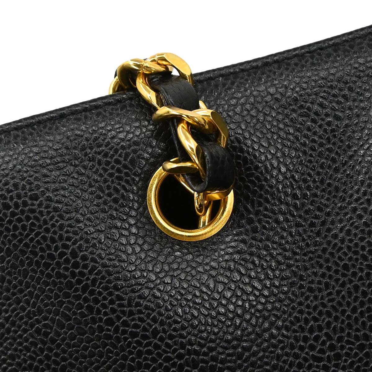 Chanel Black Caviar Skin Supermodel Tote Shoulder Bag