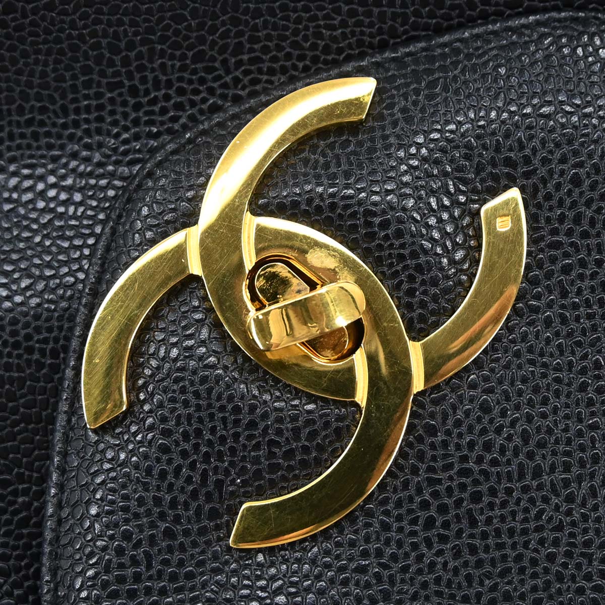 Chanel Black Caviar Skin Supermodel Tote Shoulder Bag
