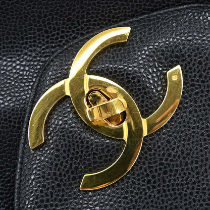 Chanel Black Caviar Skin Supermodel Tote Shoulder Bag
