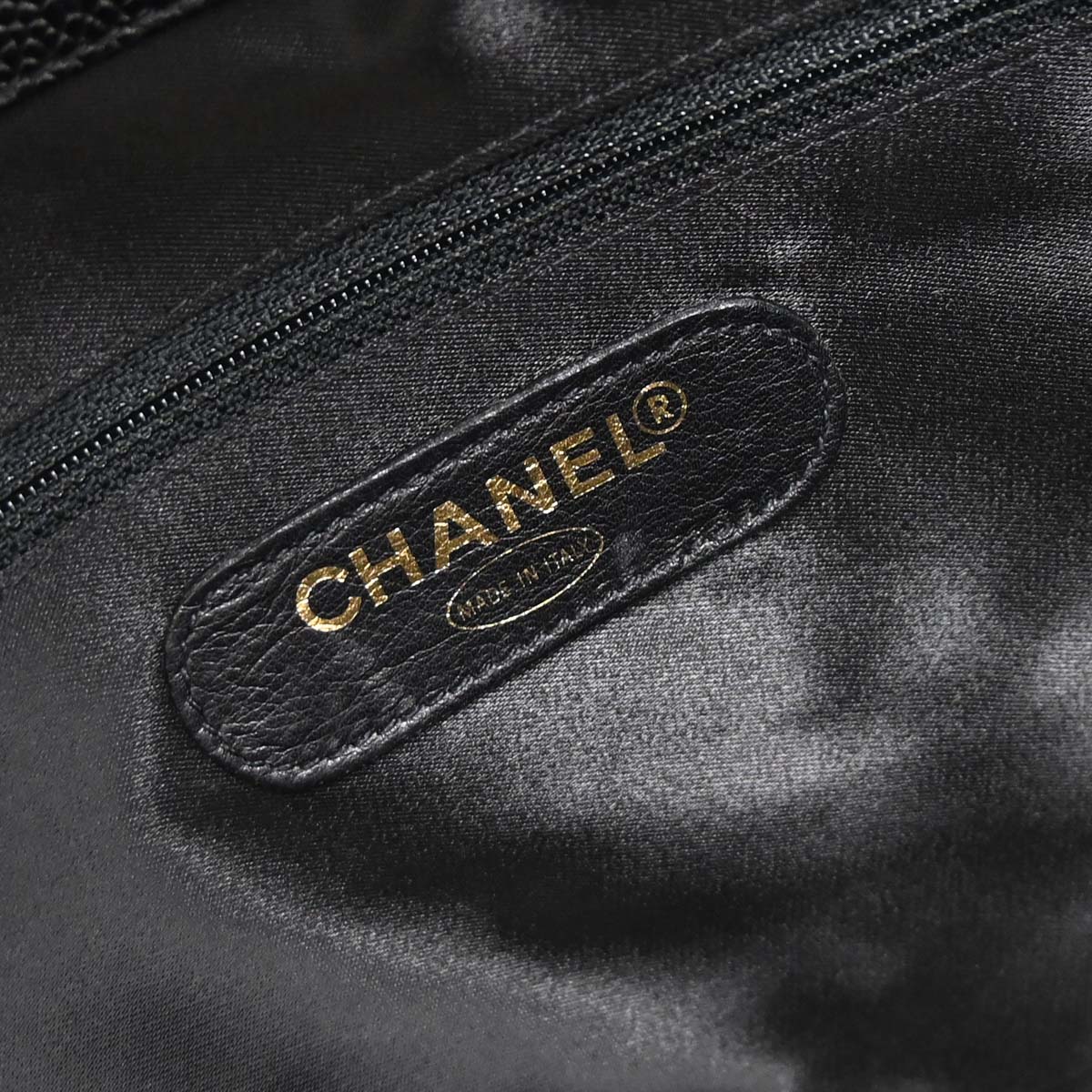 Chanel Black Caviar Skin Supermodel Tote Shoulder Bag