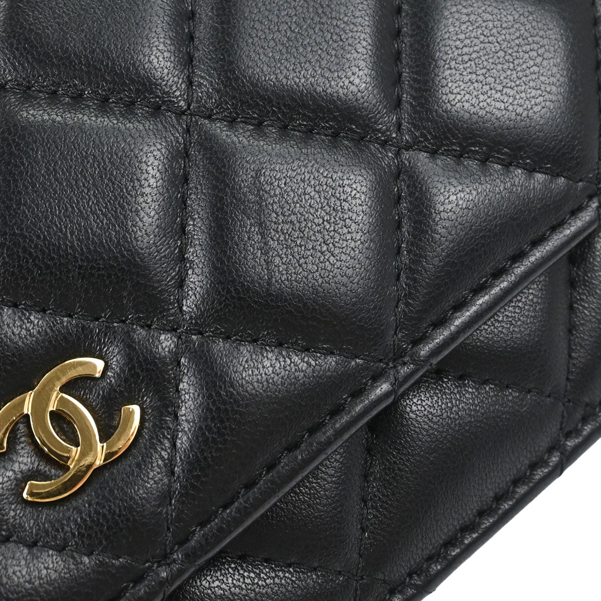 Chanel Black Lambskin Classic WOC Wallet on Chain Bag