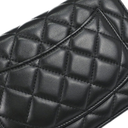 Chanel Black Lambskin Classic WOC Wallet on Chain Bag