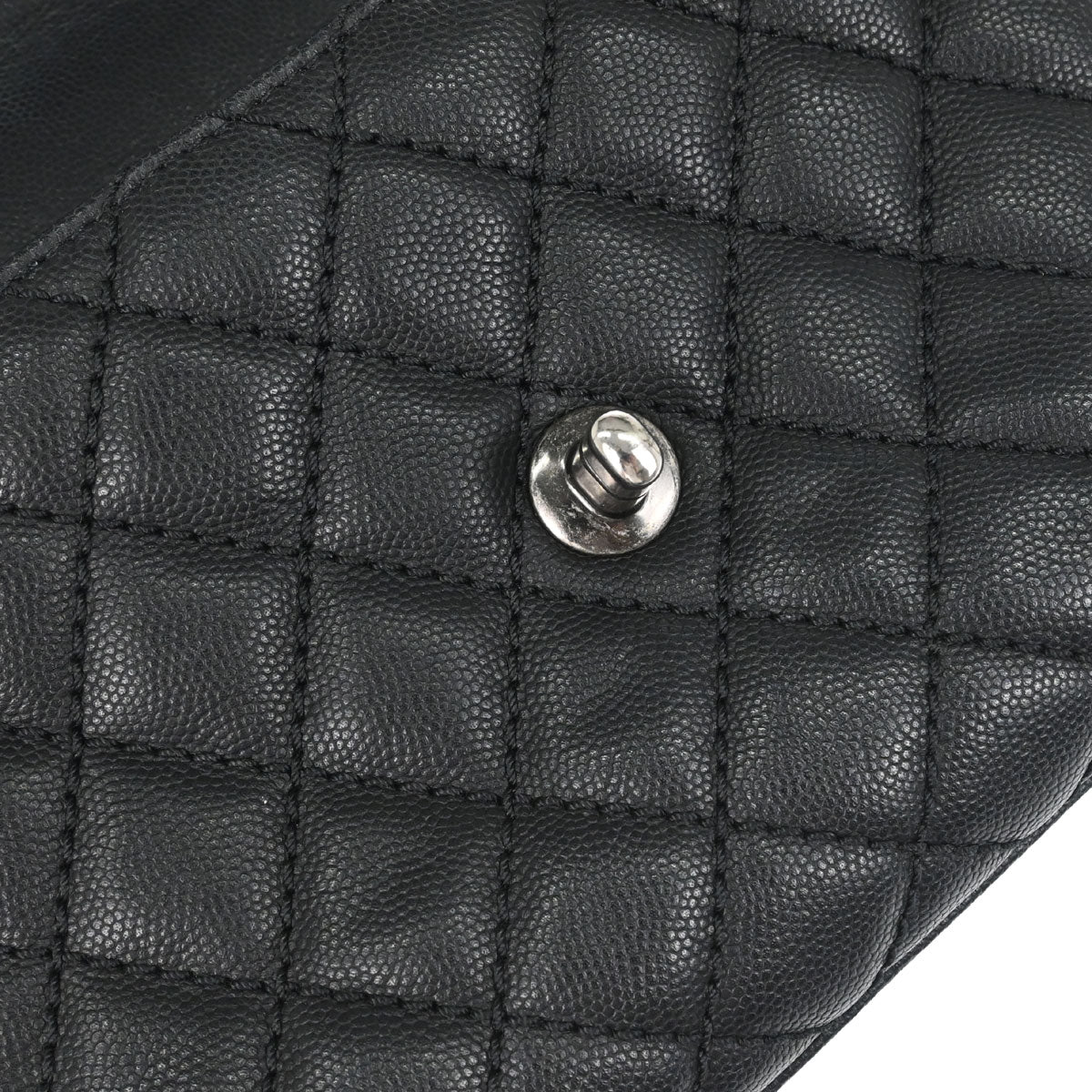 Chanel Black Caviar Skin Coco Handle 2way Shoulder Handbag
