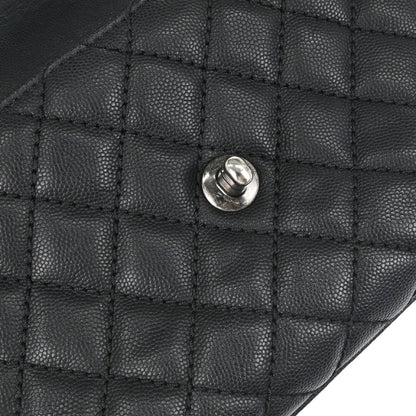 Chanel Black Caviar Skin Coco Handle 2way Shoulder Handbag