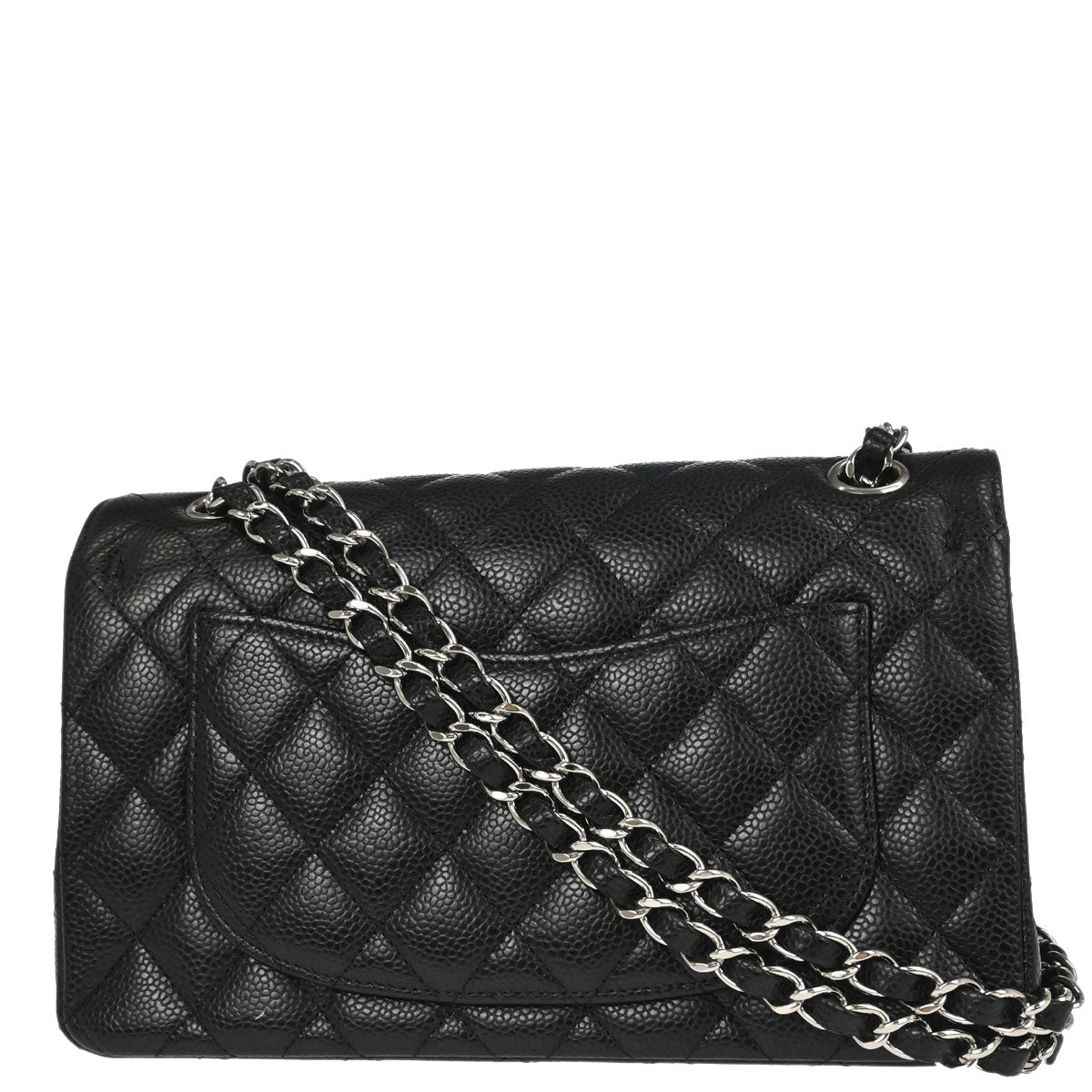Chanel Black Caviar Skin Small Classic Double Flap Shoulder Bag