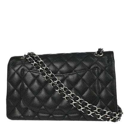Chanel Black Caviar Skin Small Classic Double Flap Shoulder Bag