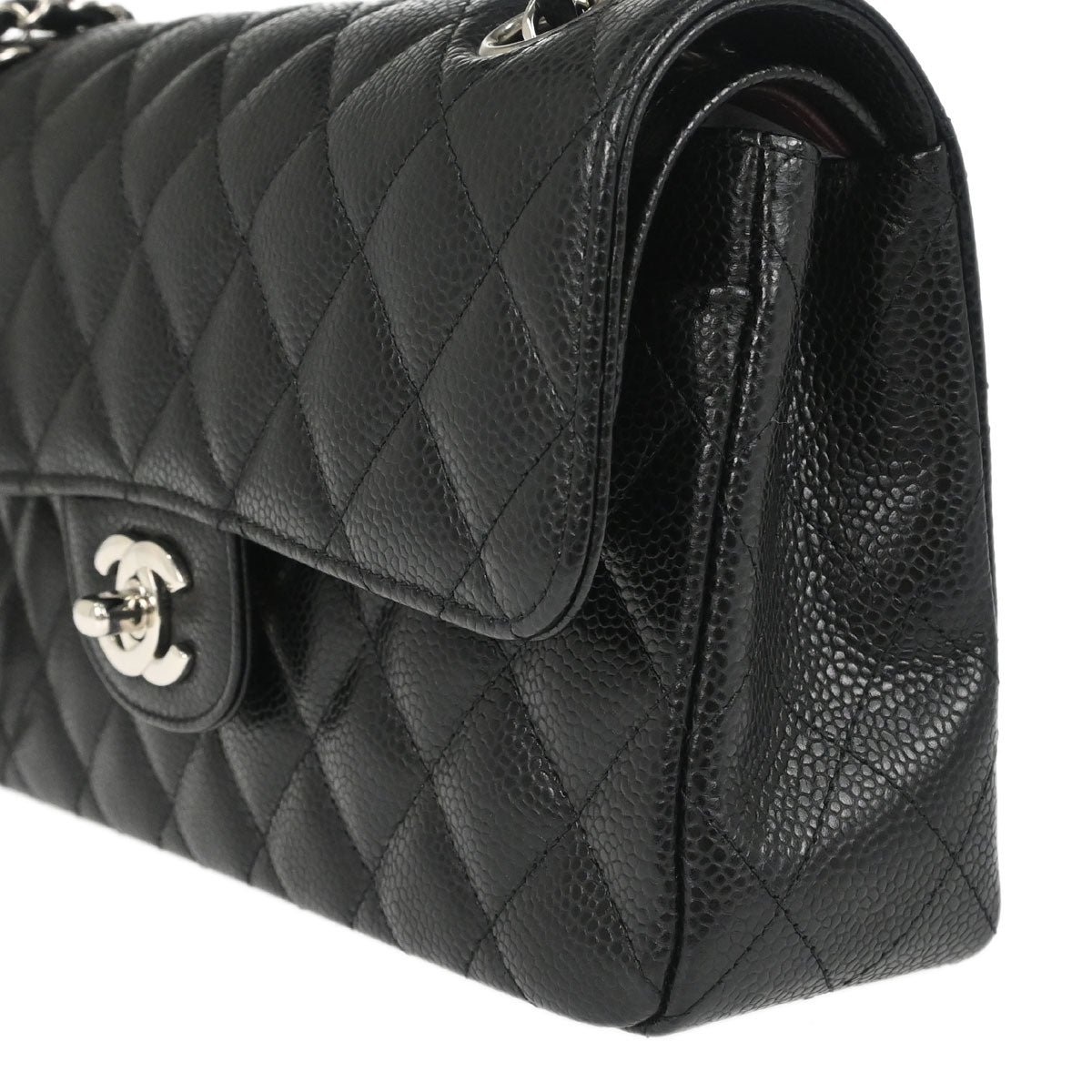 Chanel Black Caviar Skin Small Classic Double Flap Shoulder Bag