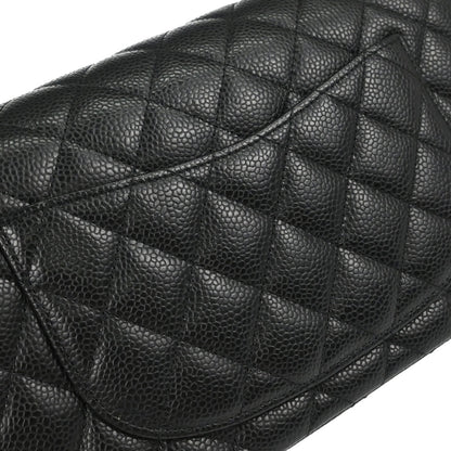 Chanel Black Caviar Skin Small Classic Double Flap Shoulder Bag