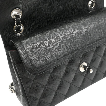 Chanel Black Caviar Skin Small Classic Double Flap Shoulder Bag
