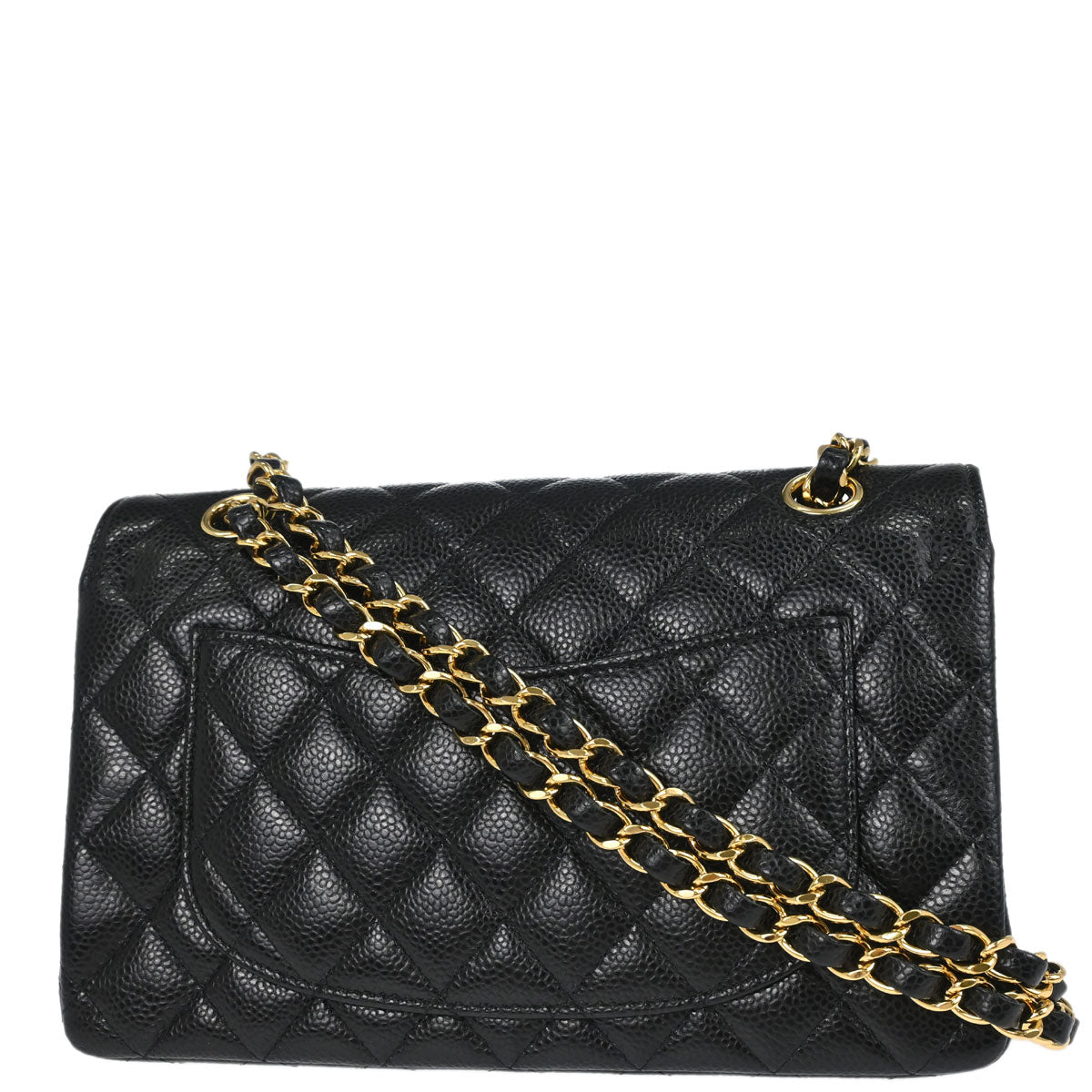 Chanel Black Caviar Skin Small Classic Double Flap Shoulder Bag