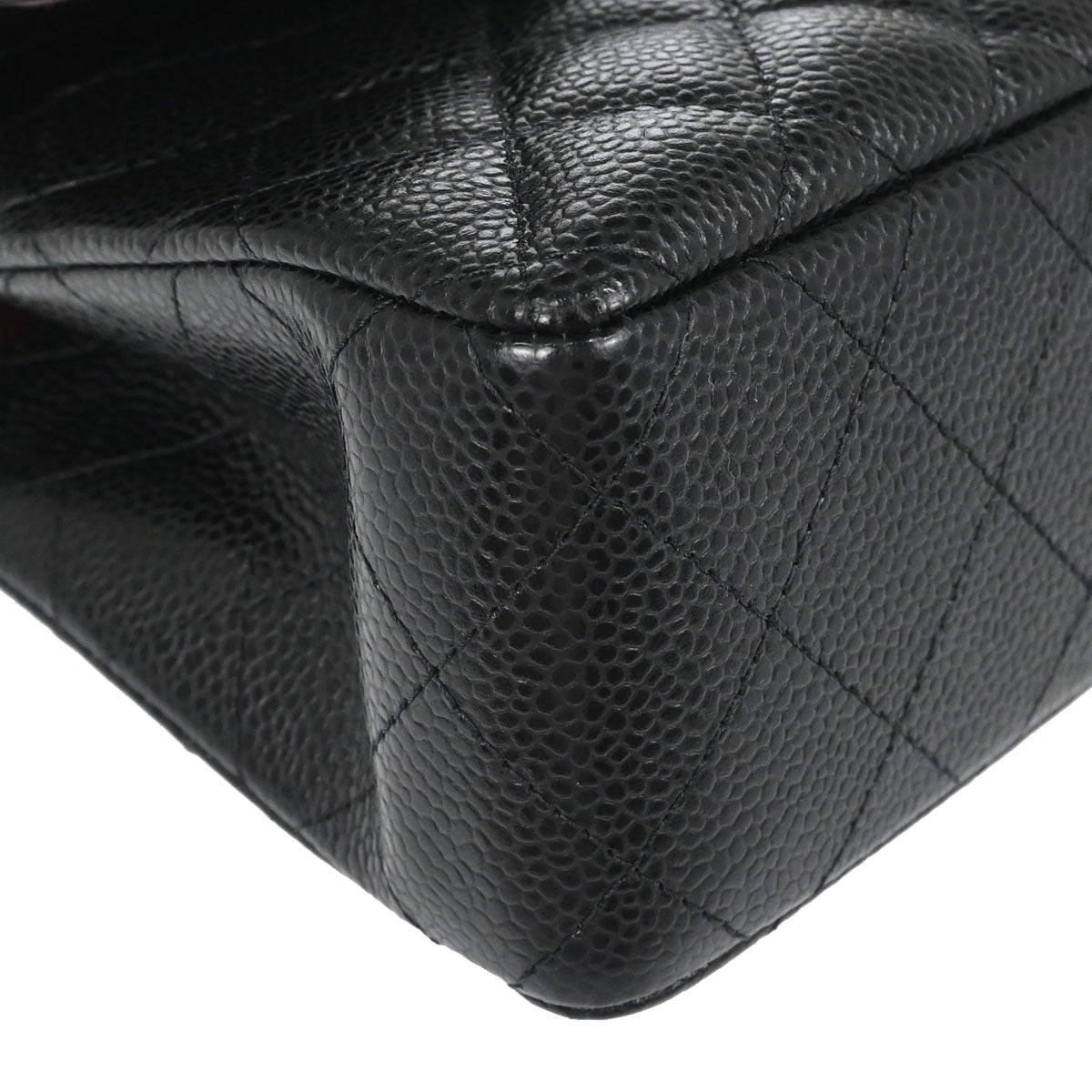 Chanel Black Caviar Skin Small Classic Double Flap Shoulder Bag