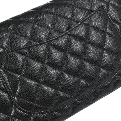 Chanel Black Caviar Skin Small Classic Double Flap Shoulder Bag