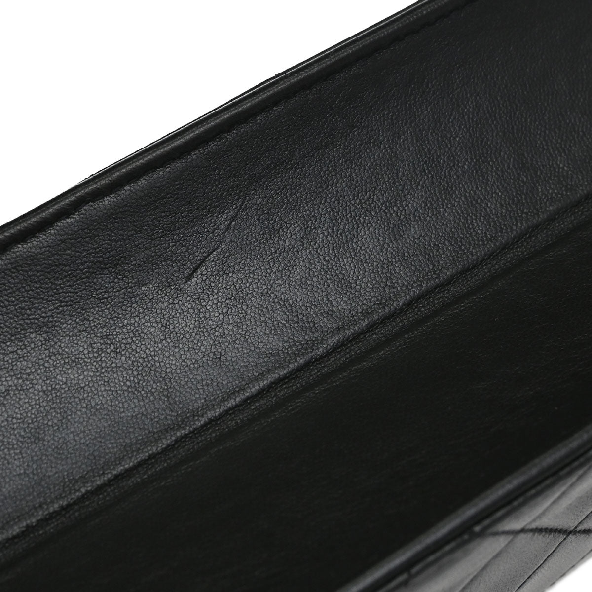Chanel Black Lambskin Pushlock Medium Half Flap Shoulder Bag
