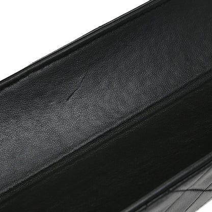 Chanel Black Lambskin Pushlock Medium Half Flap Shoulder Bag