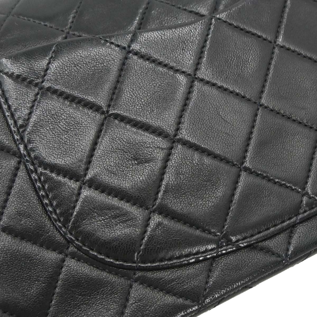 Chanel Black Lambskin Small Classic Double Flap Shoulder Bag