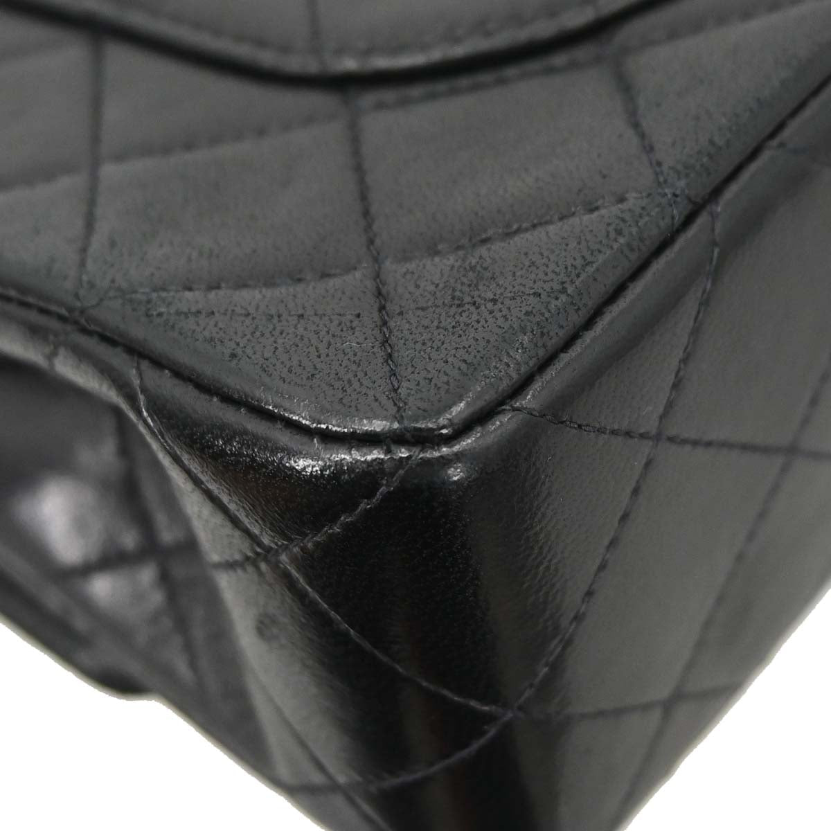 Chanel Black Lambskin Small Classic Double Flap Shoulder Bag