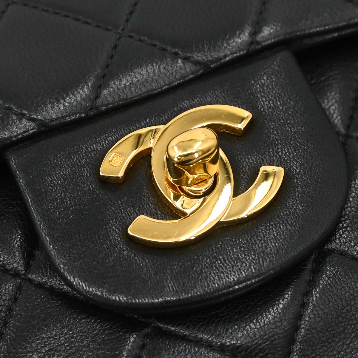 Chanel Black Lambskin Small Classic Double Flap Shoulder Bag