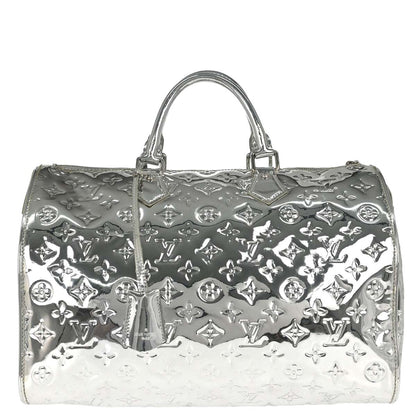 Louis Vuitton Silver Monogram Miroir Speedy 35 Handbag M95786