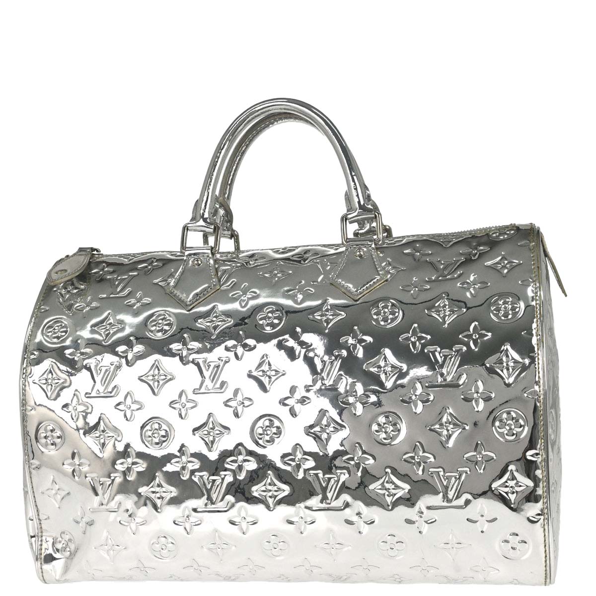 Louis Vuitton Silver Monogram Miroir Speedy 35 Handbag M95786