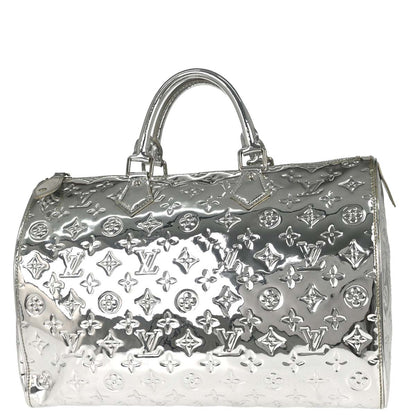 Louis Vuitton Silver Monogram Miroir Speedy 35 Handbag M95786