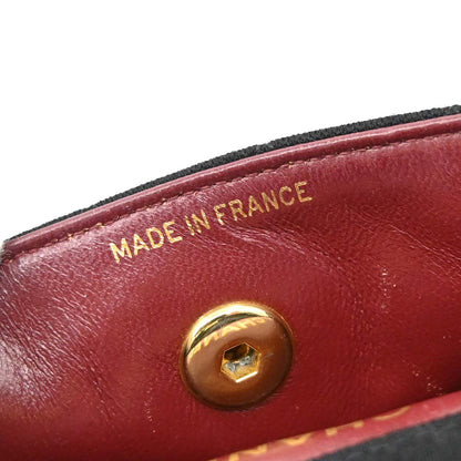 Chanel Black Cotton Straight Flap Shoulder Bag