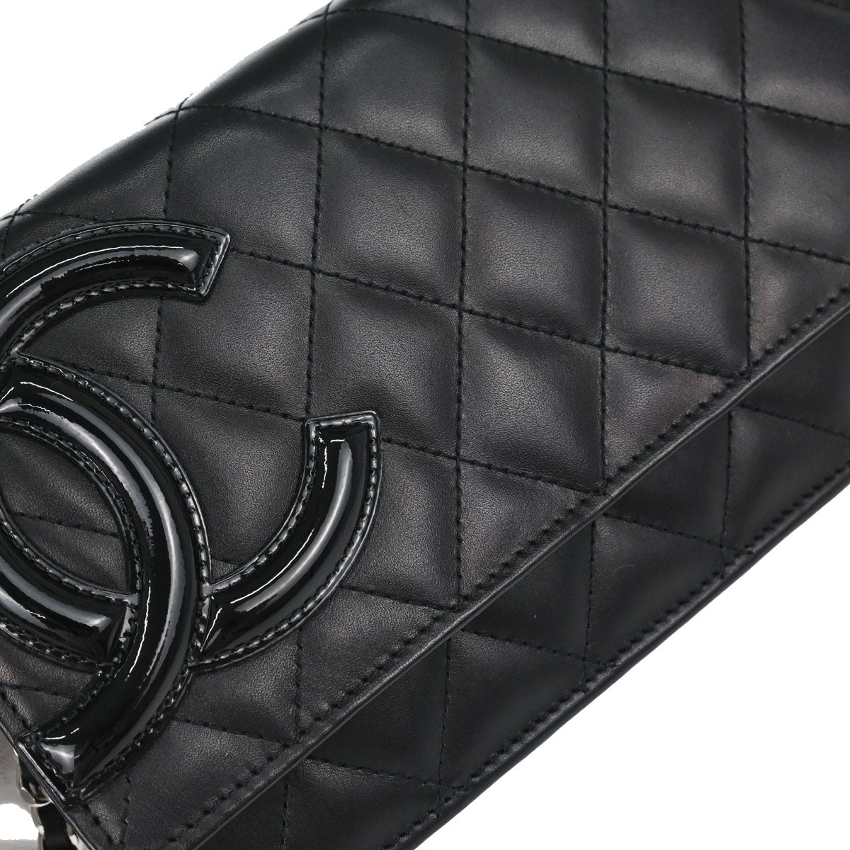 Chanel Black Calfskin Cambon Ligne WOC Wallet on Chain Shoulder Bag