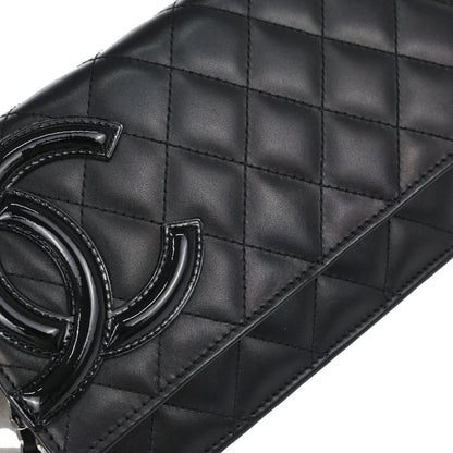 Chanel Black Calfskin Cambon Ligne WOC Wallet on Chain Shoulder Bag