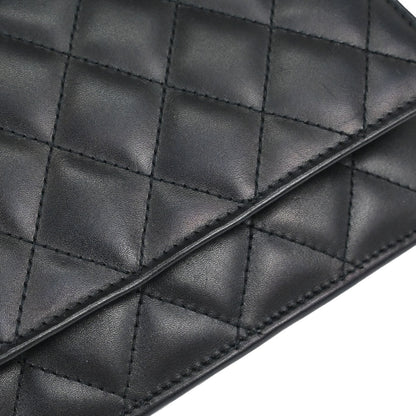Chanel Black Calfskin Cambon Ligne WOC Wallet on Chain Shoulder Bag