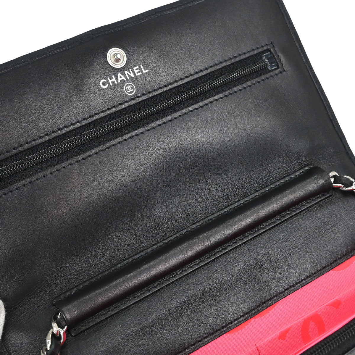 Chanel Black Calfskin Cambon Ligne WOC Wallet on Chain Shoulder Bag