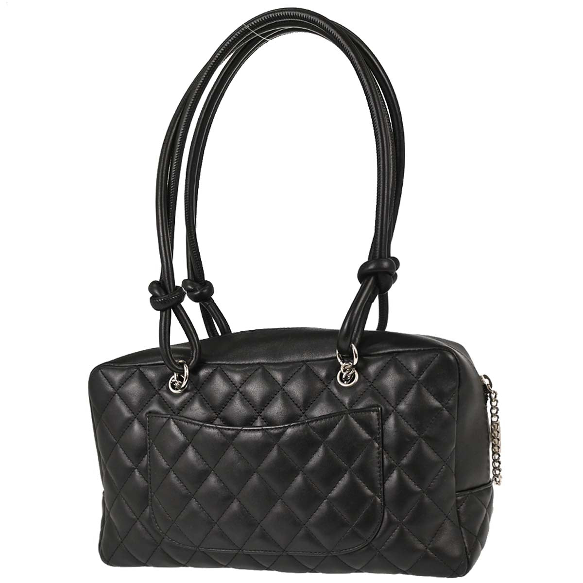 Chanel 2005-2006 Black Calfskin Cambon Ligne Bowling Bag 27