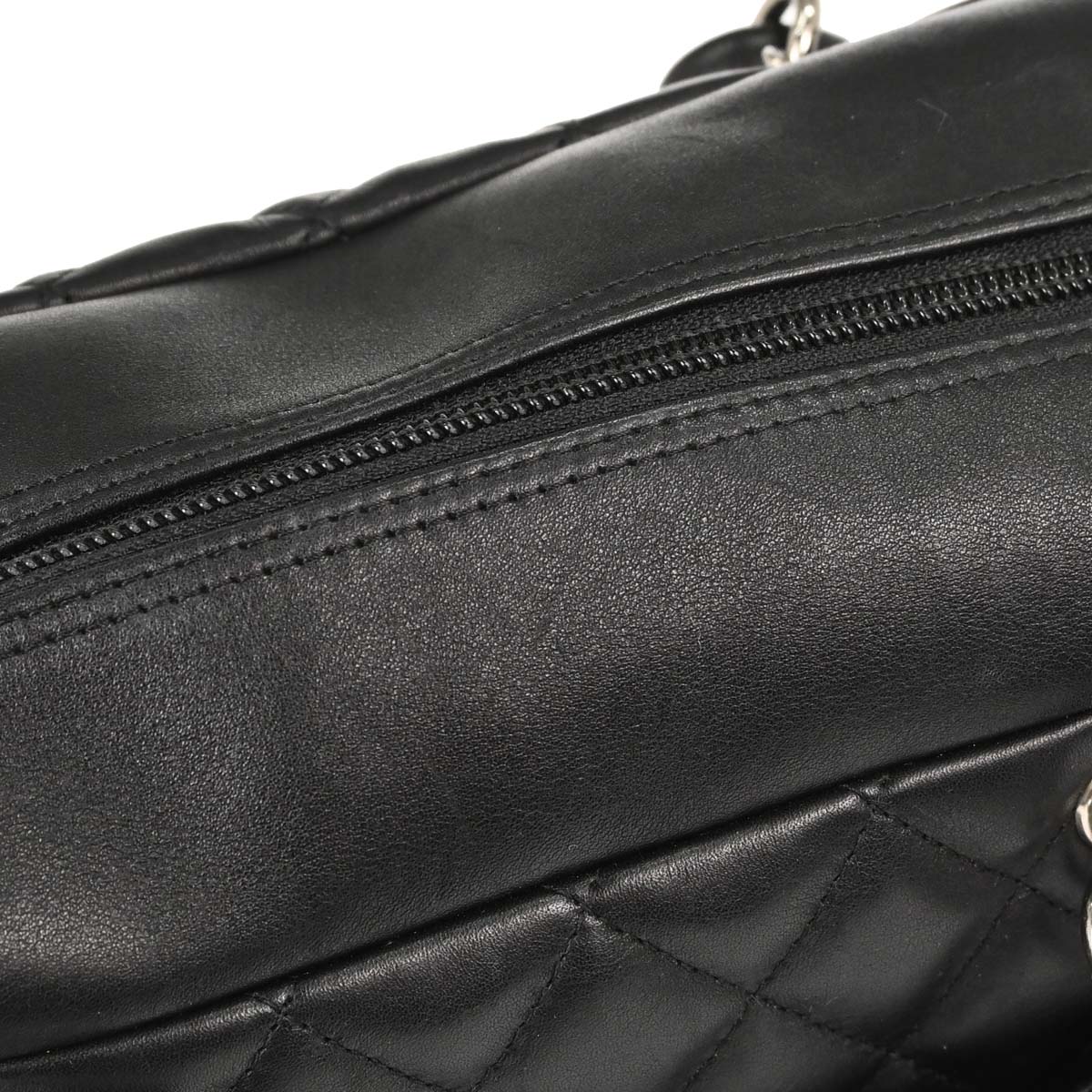 Chanel 2005-2006 Black Calfskin Cambon Ligne Bowling Bag 27