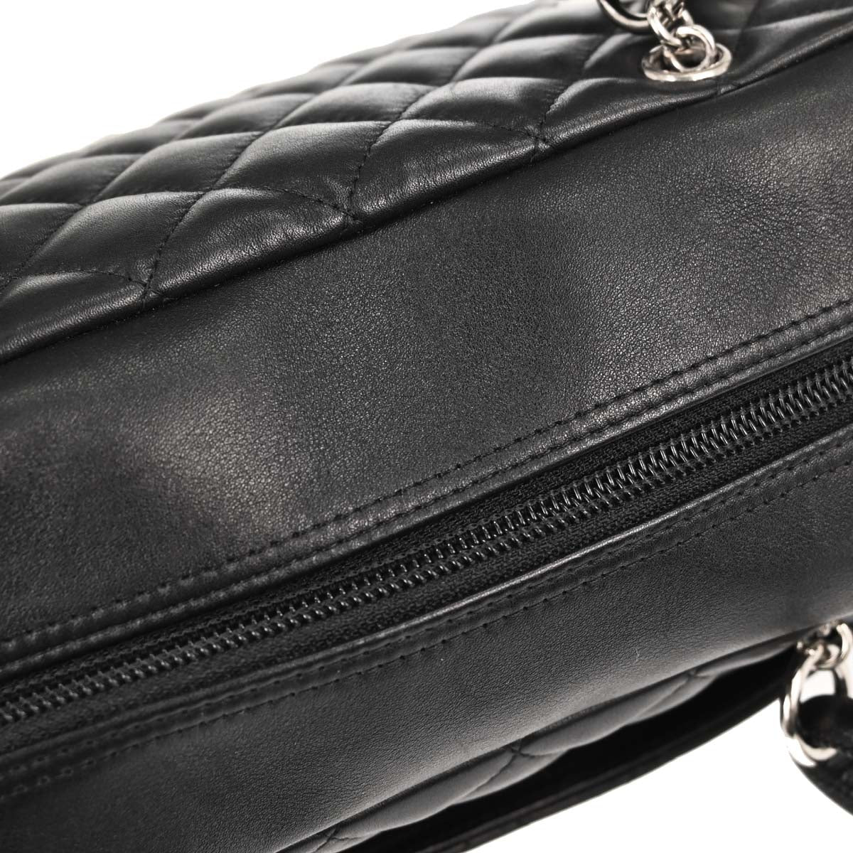Chanel 2005-2006 Black Calfskin Cambon Ligne Bowling Bag 27