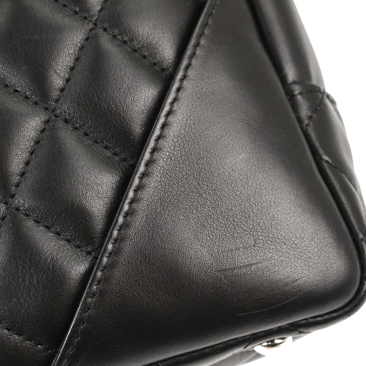 Chanel 2005-2006 Black Calfskin Cambon Ligne Bowling Bag 27