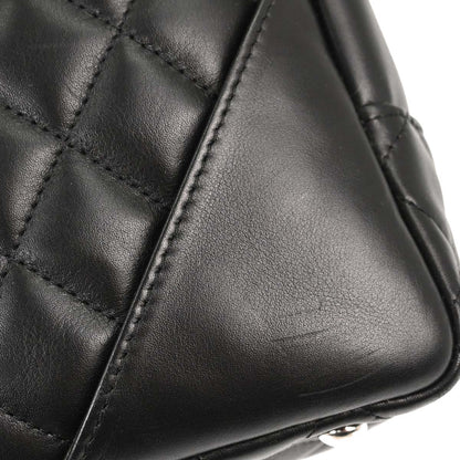 Chanel 2005-2006 Black Calfskin Cambon Ligne Bowling Bag 27