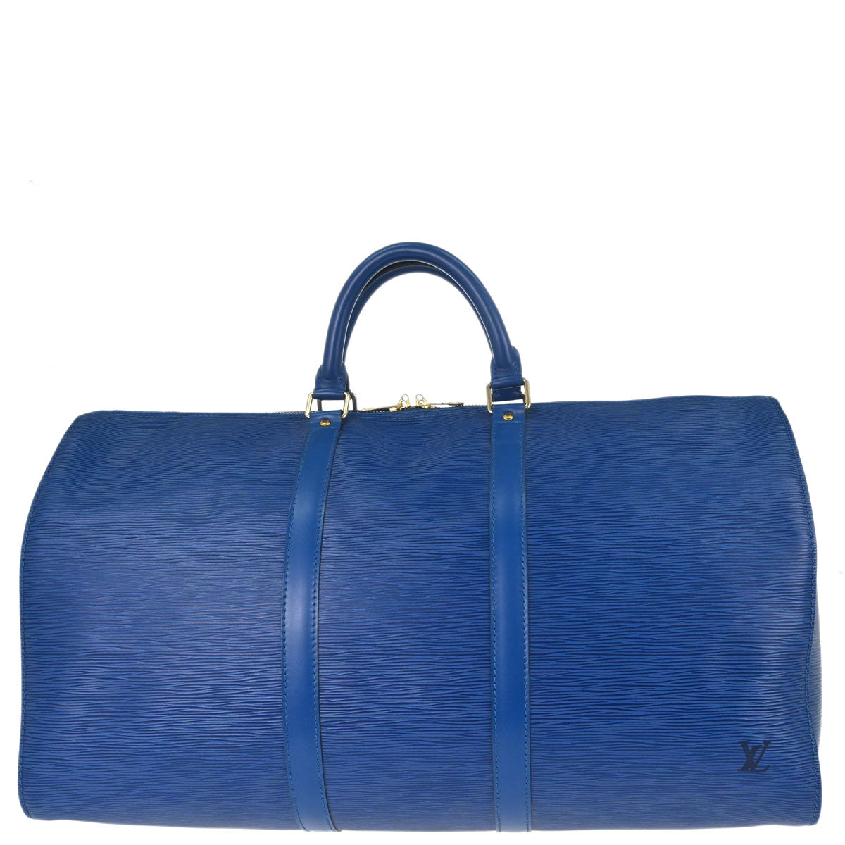 Louis Vuitton Blue Epi Keepall 50 Travel Handbag M42965