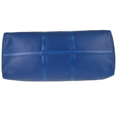 Louis Vuitton Blue Epi Keepall 50 Travel Handbag M42965