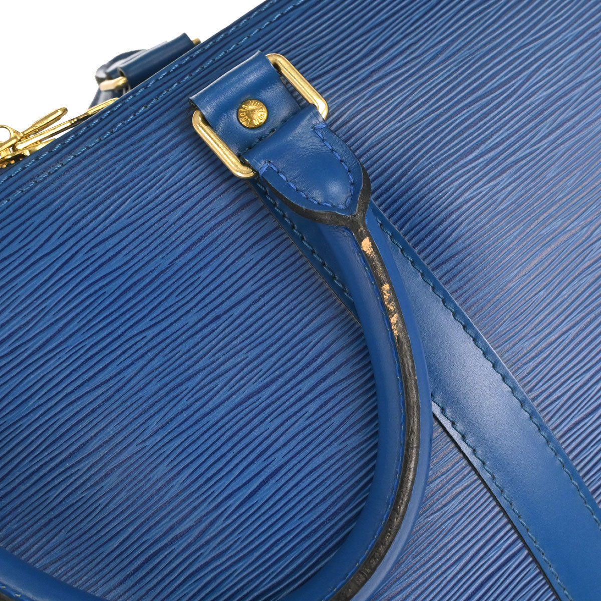 Louis Vuitton Blue Epi Keepall 50 Travel Handbag M42965