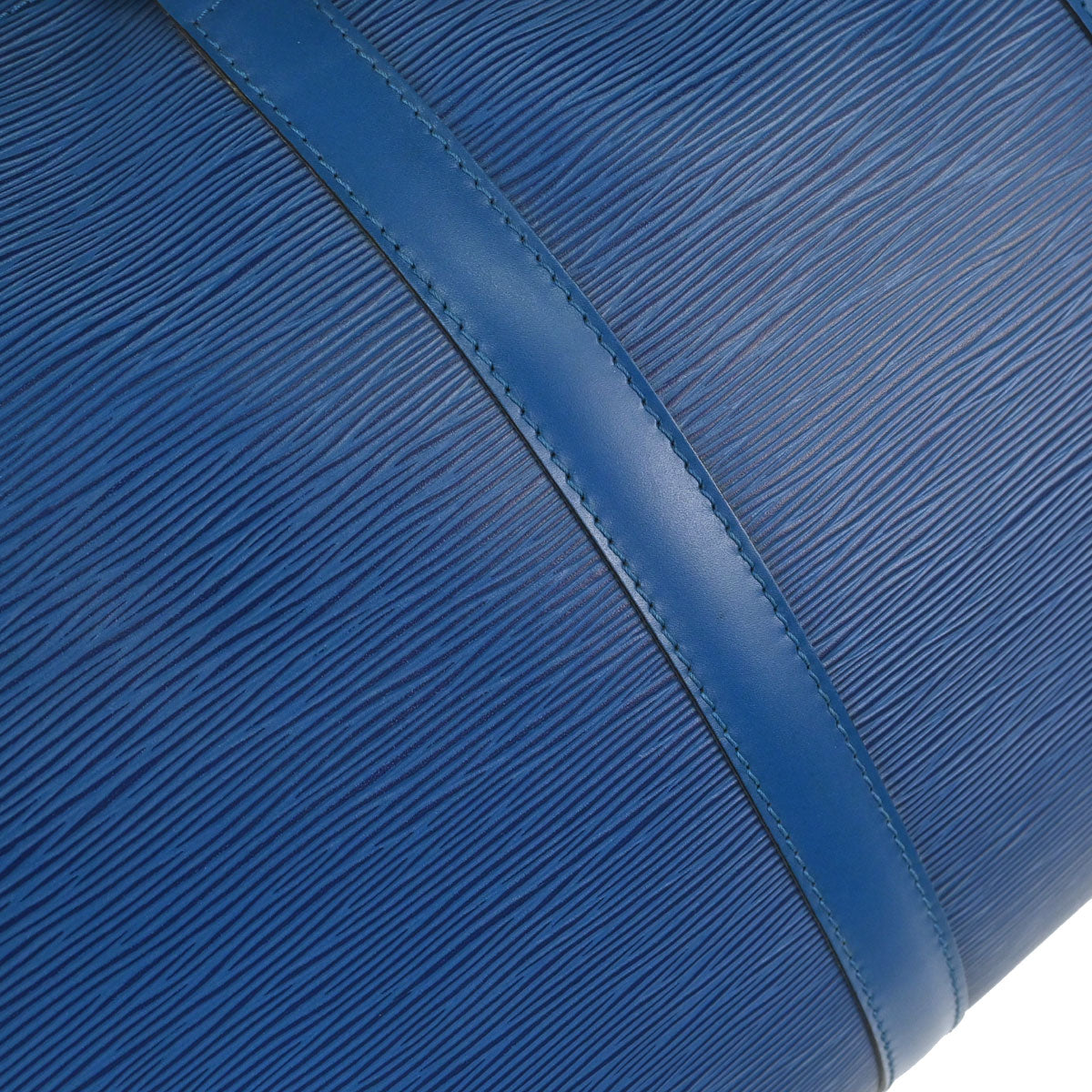 Louis Vuitton Blue Epi Keepall 50 Travel Handbag M42965