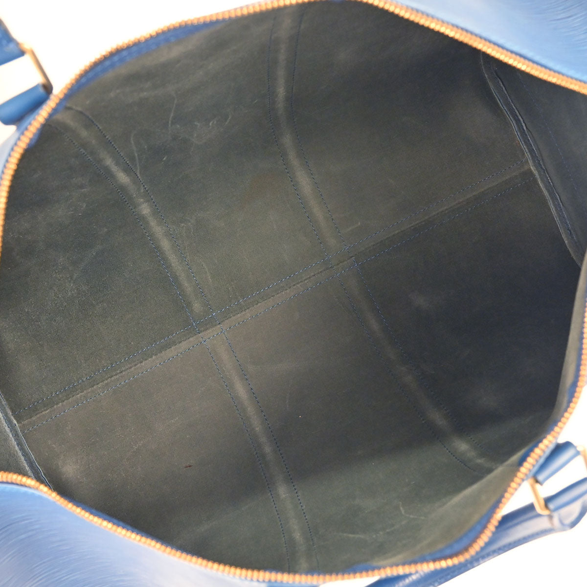 Louis Vuitton Blue Epi Keepall 50 Travel Handbag M42965