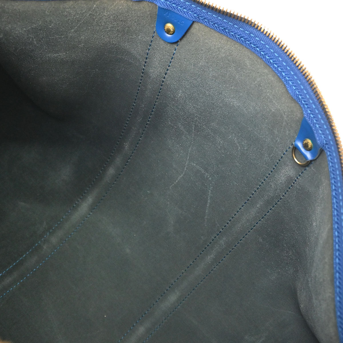 Louis Vuitton Blue Epi Keepall 50 Travel Handbag M42965