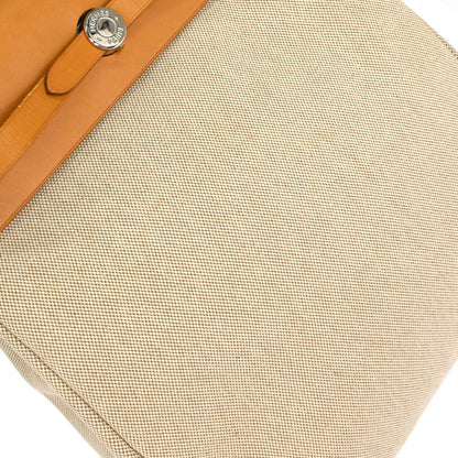 Hermes Natural Toile H Herbag a Dos 2 in 1 Backpack