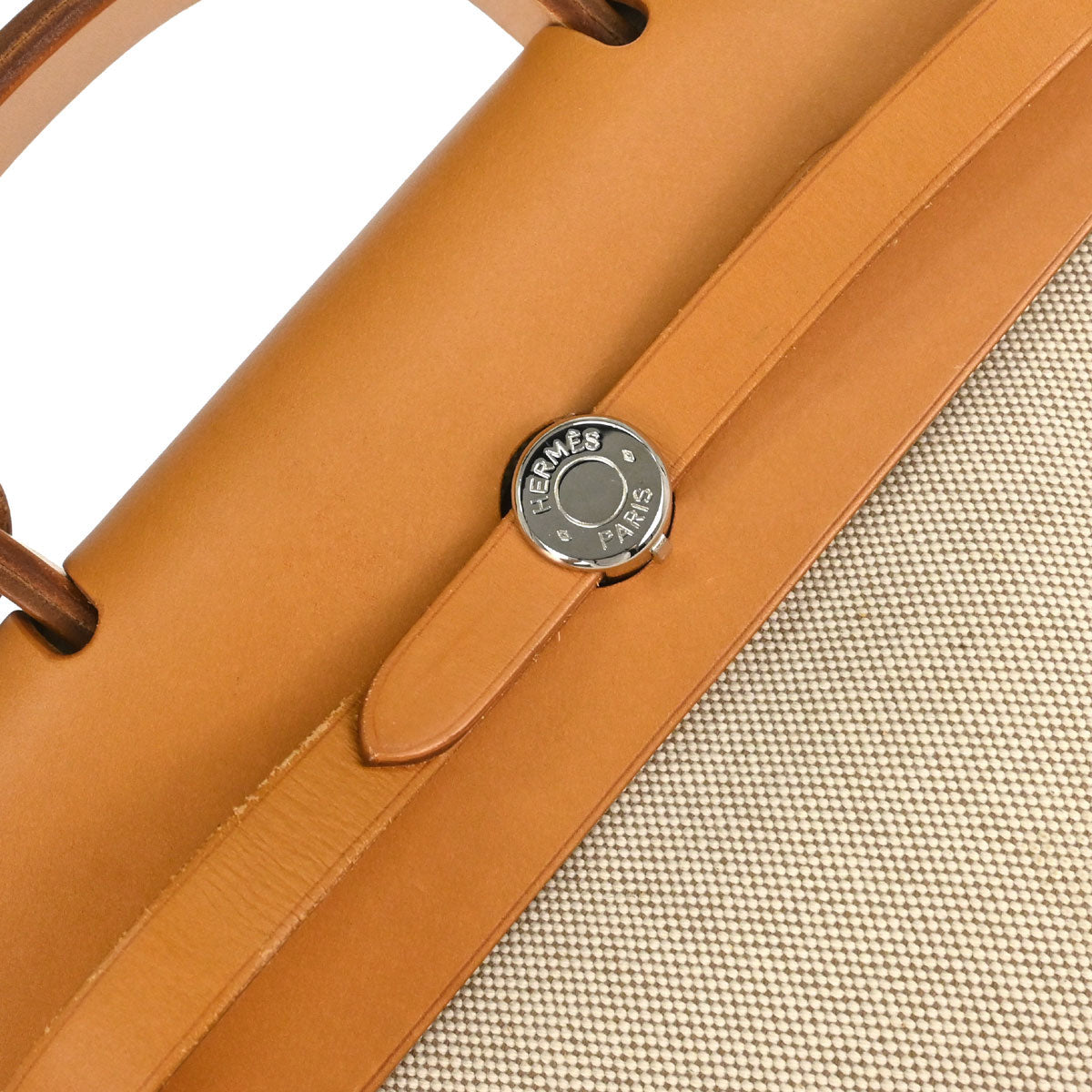 Hermes Natural Toile H Herbag a Dos 2 in 1 Backpack