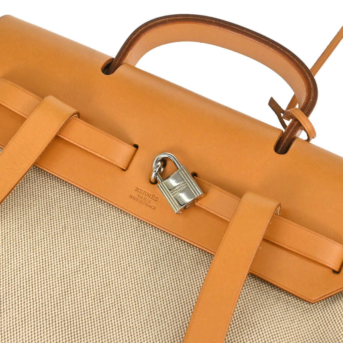 Hermes Natural Toile H Herbag a Dos 2 in 1 Backpack