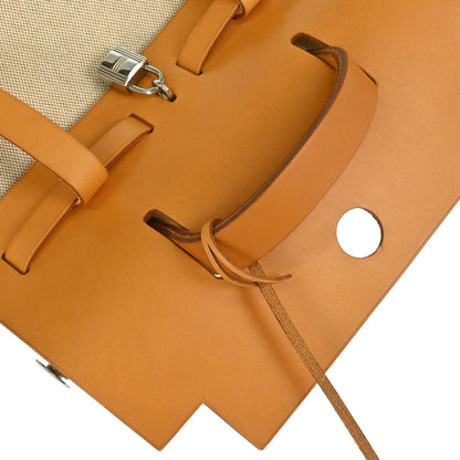 Hermes Natural Toile H Herbag a Dos 2 in 1 Backpack